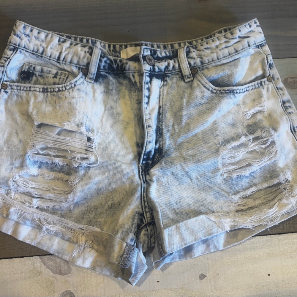 KanCan Light Blue Distressed Jean Shorts
